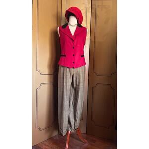 Vintage Moschino plaid pants in cashmere and virgin wool, size 6